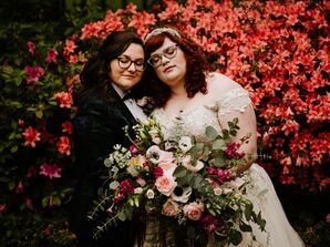 Couple at Wedding at The Junior League of Houston in Houston, Texas