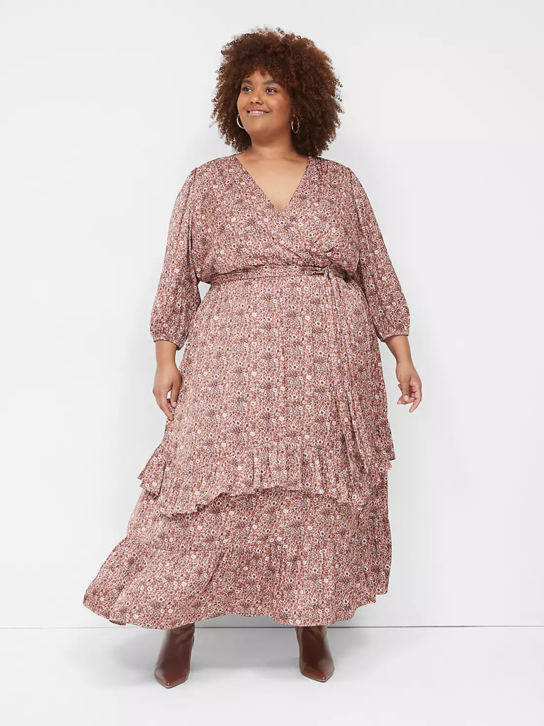 Floral print mother-of-the-bride dress from Lane Bryant