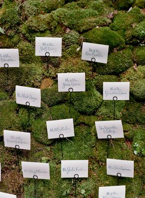 Moss Escort Card Display Wall