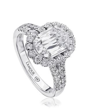 Christopher Designs Elegant Oval Cut Engagement Ring