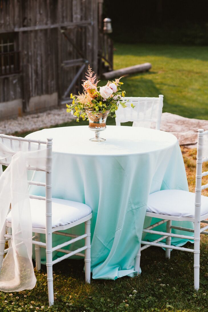 Romantic, Mint Cocktail Tables