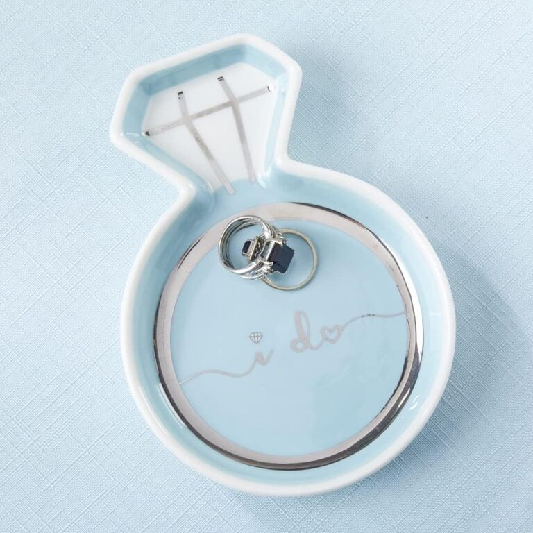'I Do' Diamond Ring Shaped Engagement Ring Dish