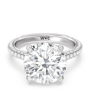 With Clarity Emerald, Round, Oval Cut Engagement Ring