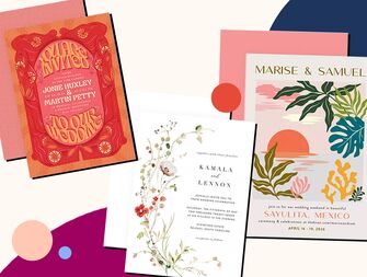 retro, tropical and floral summer wedding invitations
