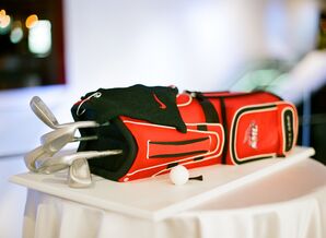 Red Golf Bag Groom's Cake