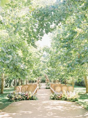 Tree Grove Wedding Ceremony at Kestrel Park in Santa Ynez, California