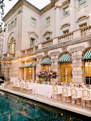 Dinner Table Beside Pool at the Larz Anderson House in Washington, DC