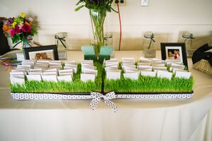 Escort Cards in Grass Display