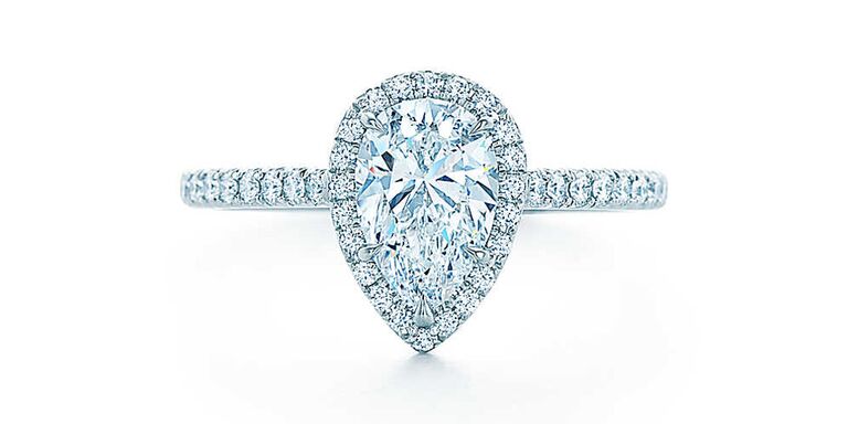 Tiffany Soleste Pear diamond engagement ring