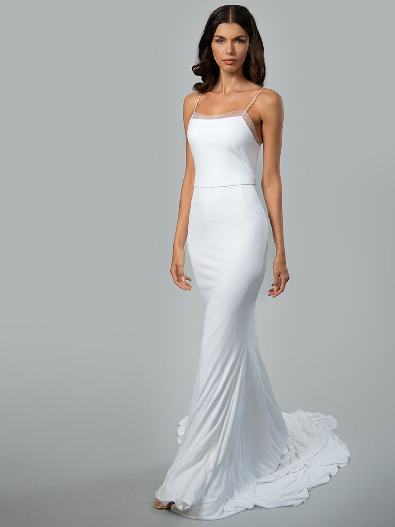 Mark Zunino fitted dress with spaghetti straps