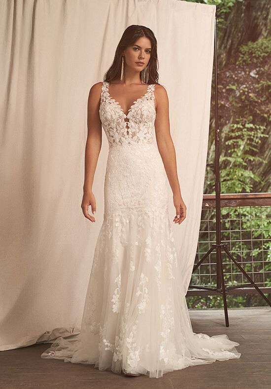 Lillian West 66278 Fit-and-Flare Wedding Dress - 1