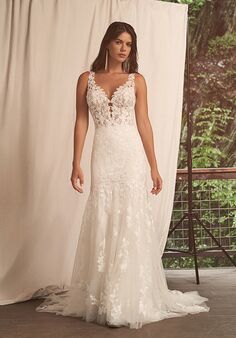 Lillian West 66278 Fit-and-Flare Wedding Dress