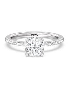 With Clarity Elegant Cushion, Round, Oval Cut Engagement Ring