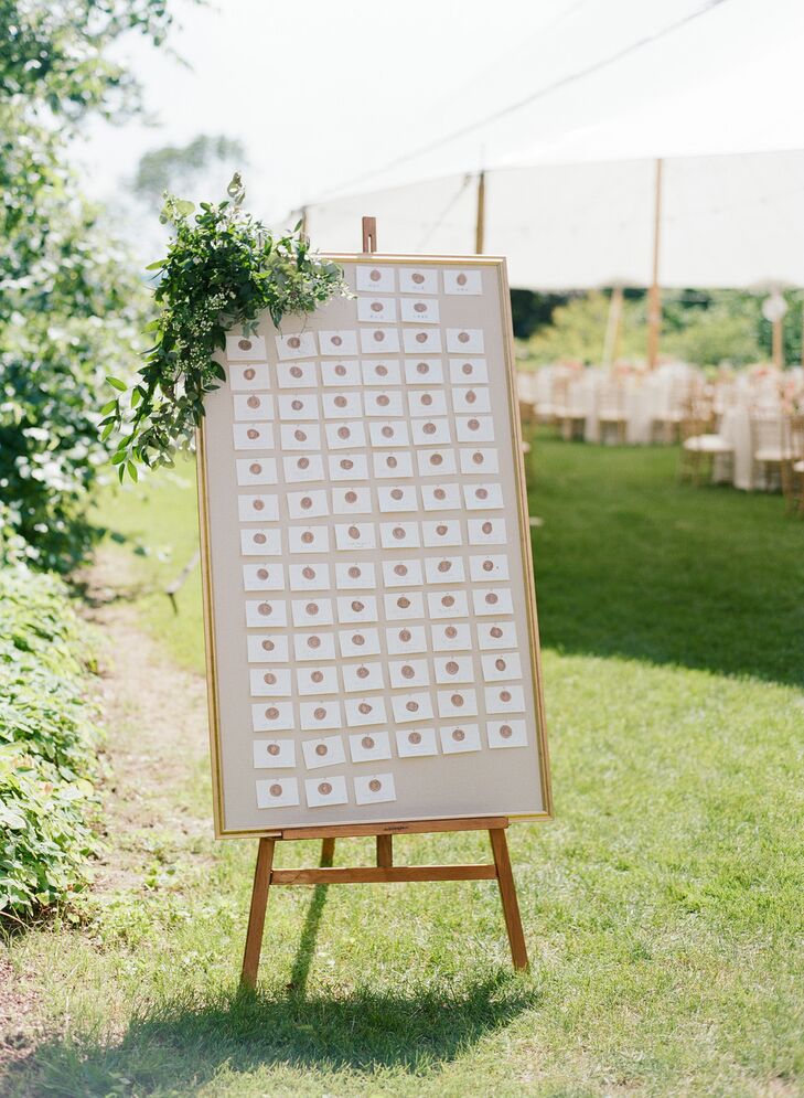 Elegant Framed Seating Chart with Easel