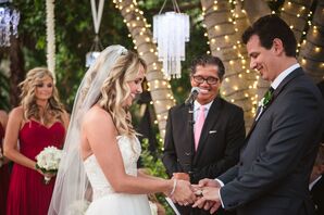 Ivory Tulle Veil in Down Hairstyle