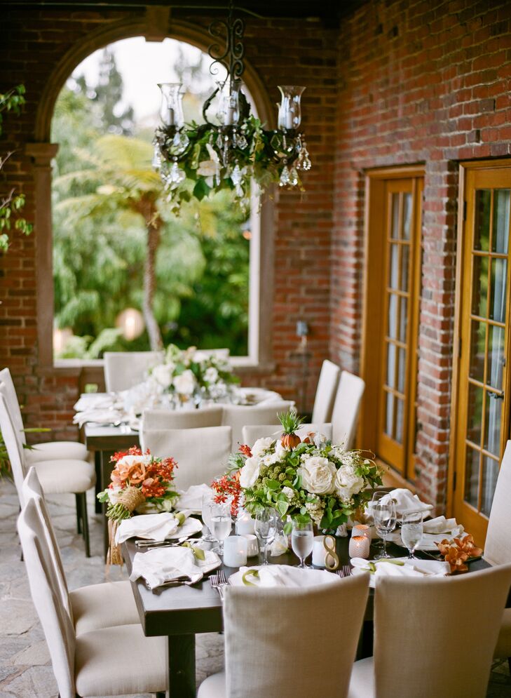 At the SLS Hotel in Los Angeles, guests sat down to dinner in a patio courtyard.