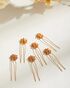 AW Bridal AW BRIDAL Wedding Hair Pins Flower Hair Clips Babys Breath Hair Pieces Gold Bridal Hair Accessories for Women Girls, 6 Pcs Gold Pins, Combs + Clip - thumbnail - 6