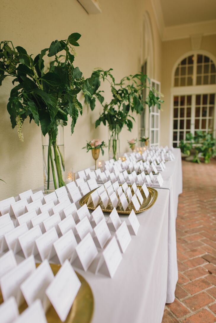 Etsy's Hen & Co. created all the escort cards for the reception at Montalvo Arts Center in Saratoga, California.