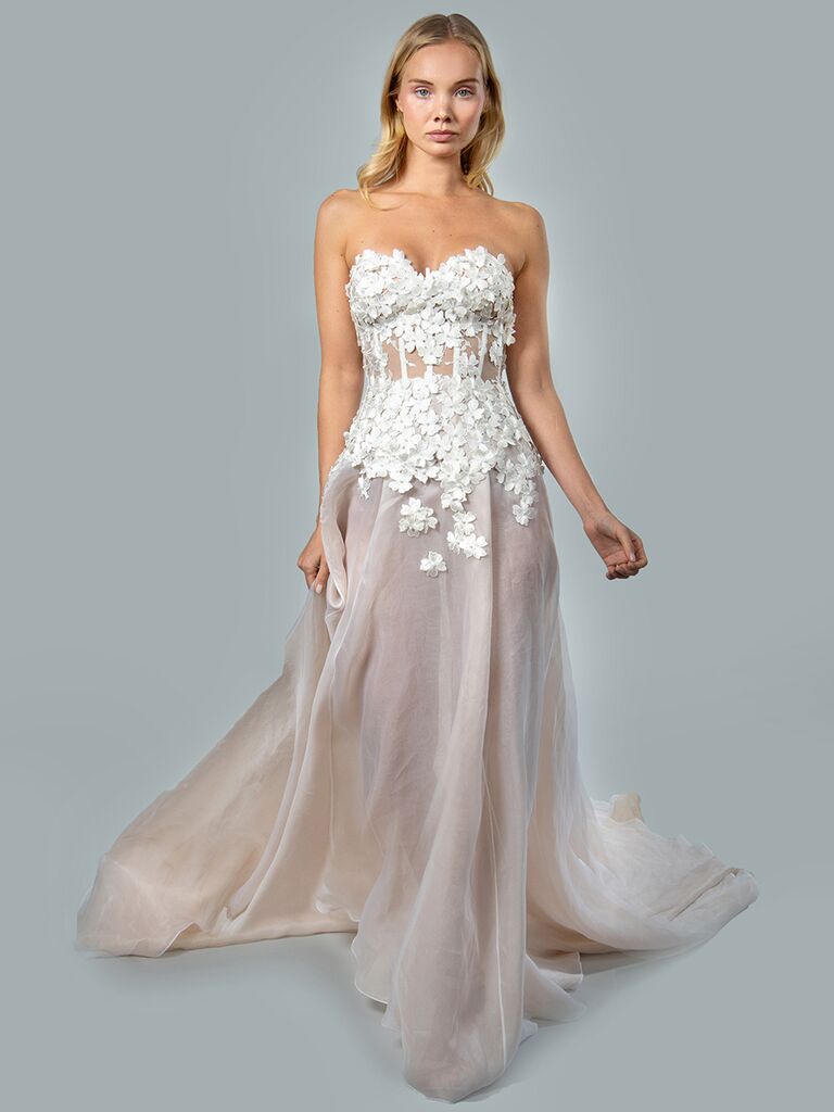 Mark Zunino strapless sweetheart wedding dress