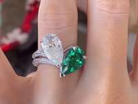 Megan Fox two stone engagement ring 