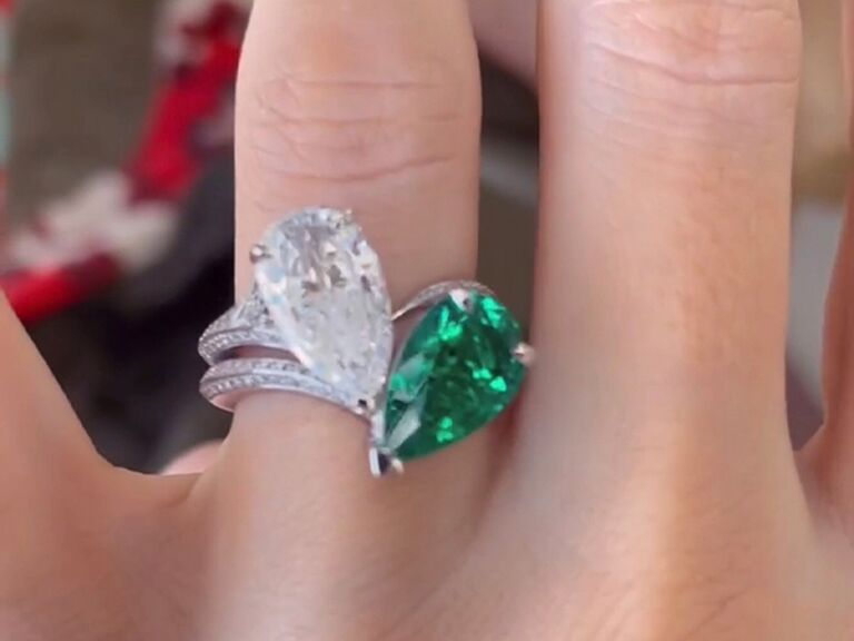 Megan Fox two stone engagement ring 