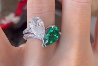 Megan Fox two stone engagement ring 