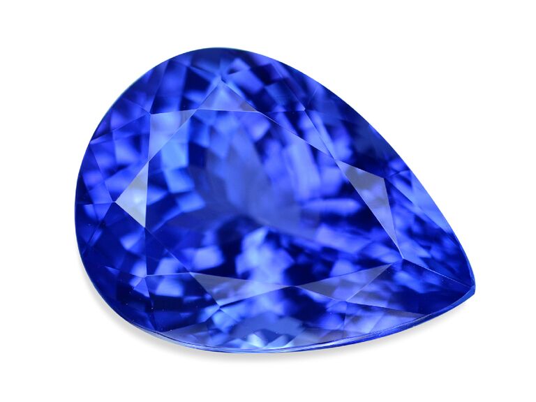 light blue tanzanite colored gemstone