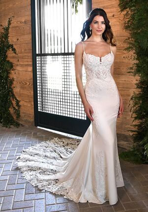 Essense of Australia D3458 Column Wedding Dress