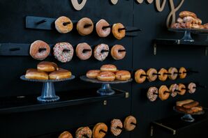Doughnut Wall Wedding Reception Dessert
