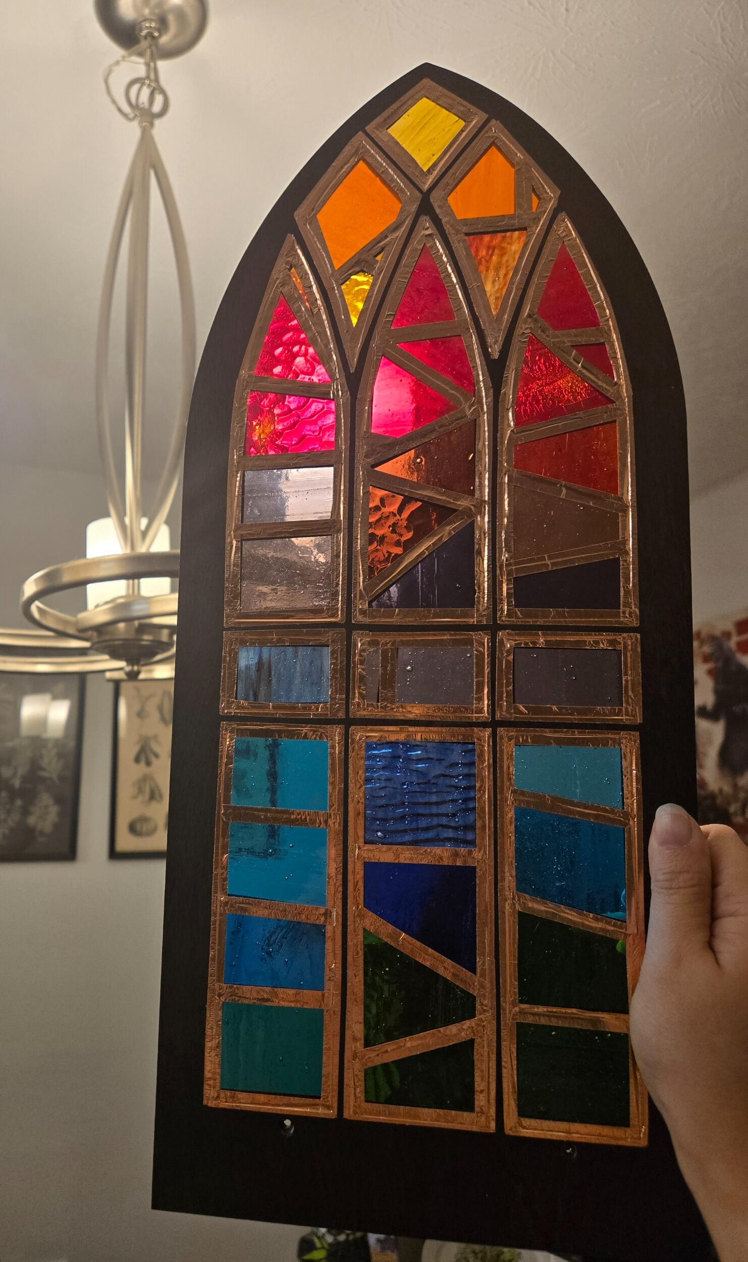 Finishing up the wedding decor! This will be our guestbook for people to sign. It looks like the Chouse's windows :) 