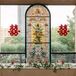 Chinese-Inspired Wall Art with Stained-Glass Window