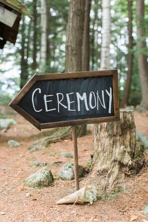 Chalkboard Arrow Ceremony Sign