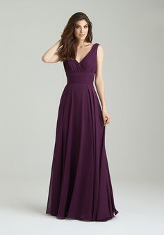 Allure Bridesmaids 1455 V-Neck Bridesmaid Dress