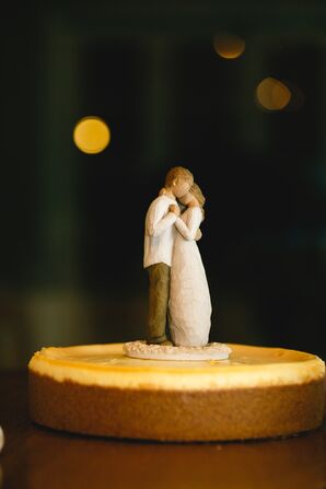 Wooden Romantic Figurine Cake Topper