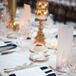 Glamorous Place Setting with Black-and-White Stripe Napkin