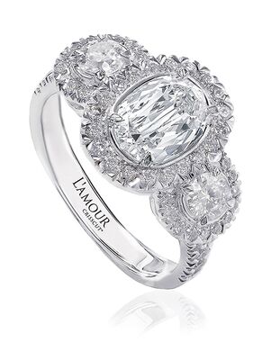 Christopher Designs Classic Oval Cut Engagement Ring