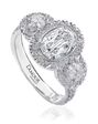 Christopher Designs Classic Oval Cut Engagement Ring - thumbnail - 1