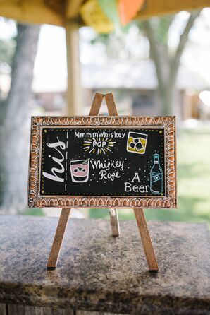 Illustrated Chalkboard Bar Menu