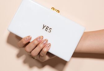 confetti bridal wedding nails manicure