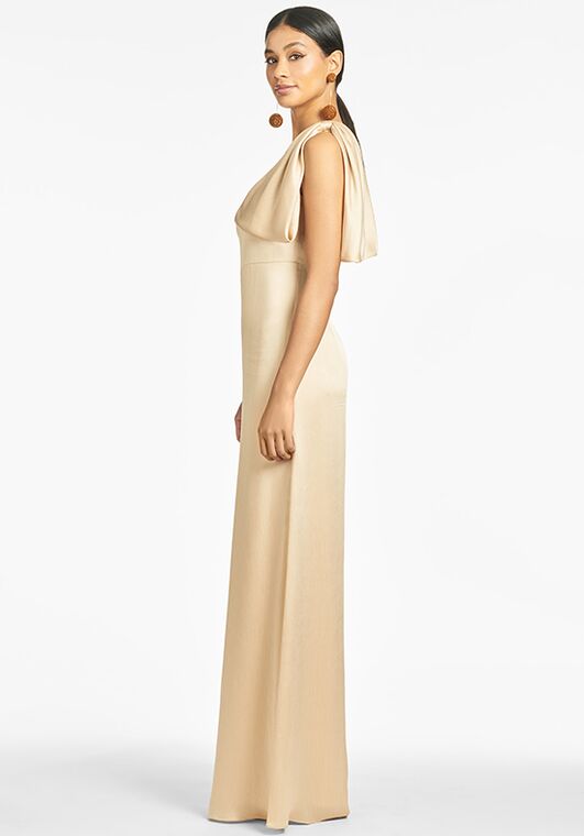 Sachin & Babi Chelsea Gown - Champagne One Shoulder Bridesmaid Dress - 3