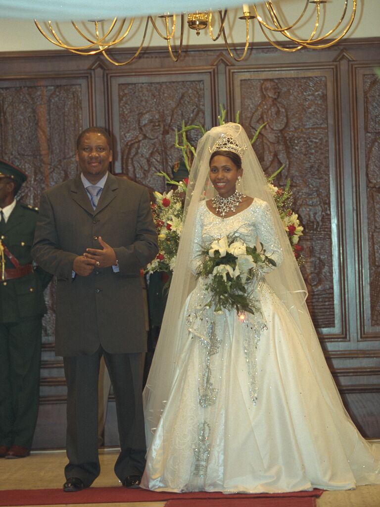Queen 'Masenate Mohato Seeiso's royal wedding dress