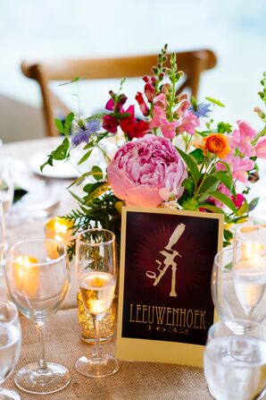 Bright Garden Rose and Snapdragon Centerpieces
