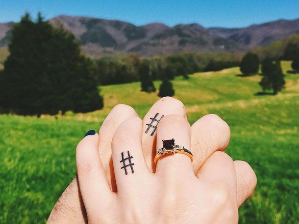 40 Sweet Wedding Ring Tattoos You'll Want to Copy