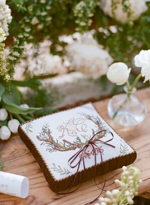 Custom Monogram Ring Pillow