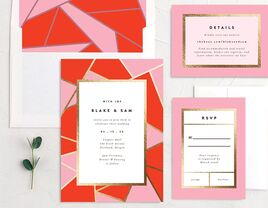 Geometric wedding invites
