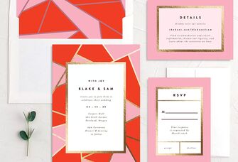 Geometric wedding invites