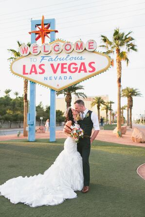 Long Ruffled Wedding Dress Train