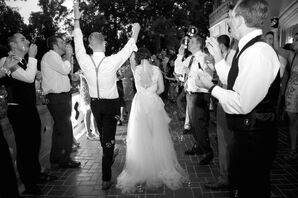 Lace Strap Low-Back Wedding Dress