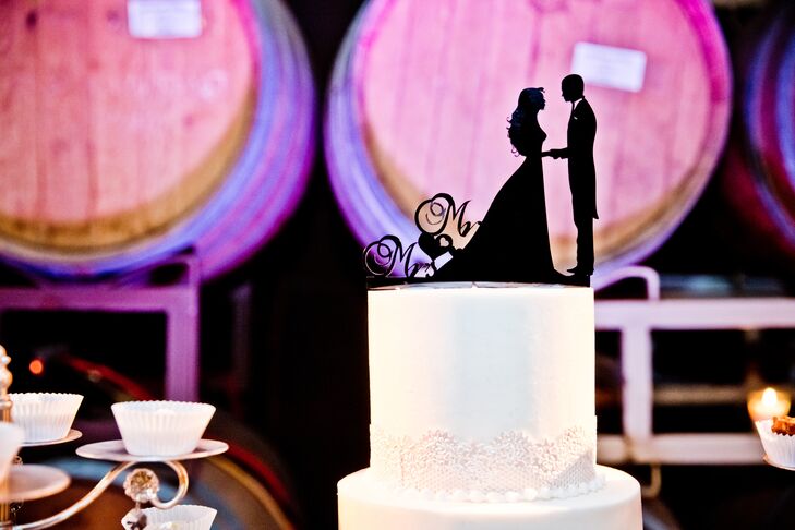 Black Silhouette Cake Topper