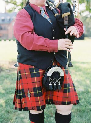 Bagpipe Player at Dover Hall Estate in Richmond, Virginia